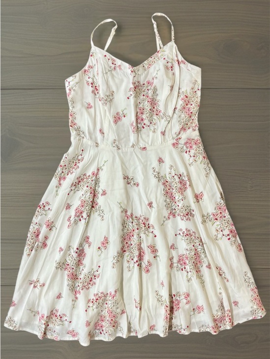 Old Navy Dresses & Skirts - 🌸 Old Navy White Cami Dress w/ Floral Print~Women’s Sz Sm~Spaghetti Straps~Lined
